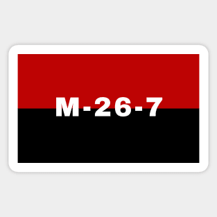 M-26-7 - Cuban Revolution, Historical, Cuba, Socialist, Flag Sticker